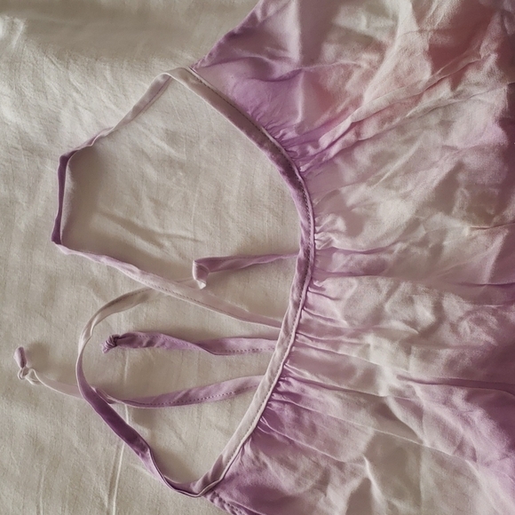 Xhilaration Purple & White Tie Dyed Strappy Halter Swimsuit Cover-up Size S - Picture 3 of 8